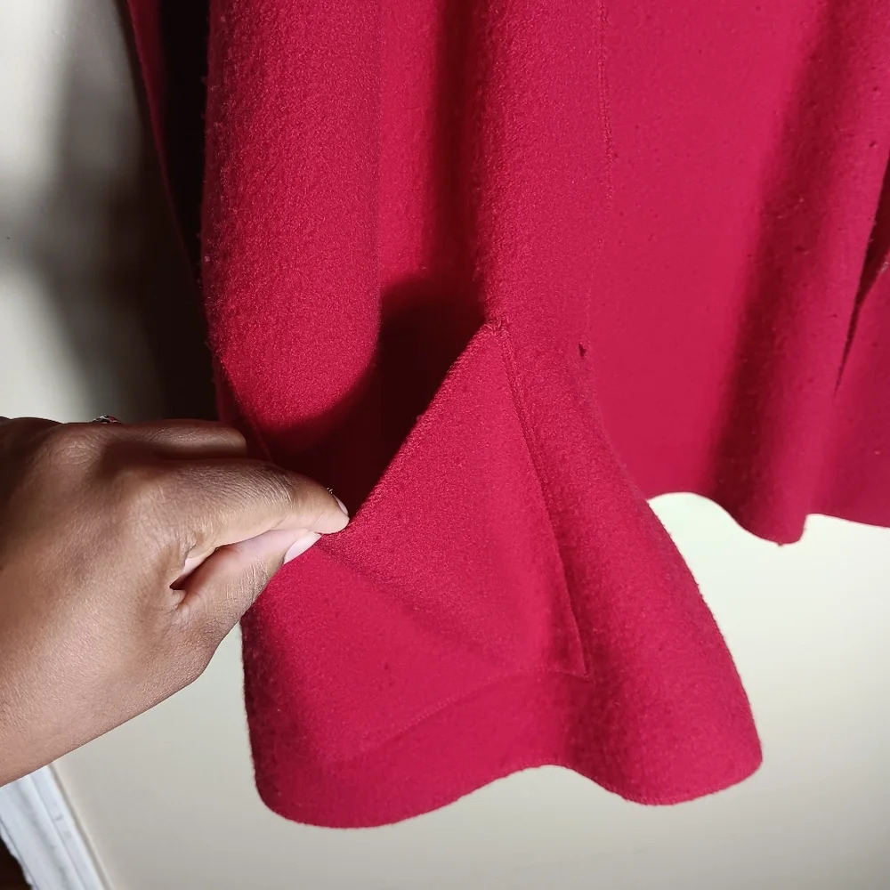 Valerie Steven's new wool wool mark red jacket size small - Picture 5 of 6